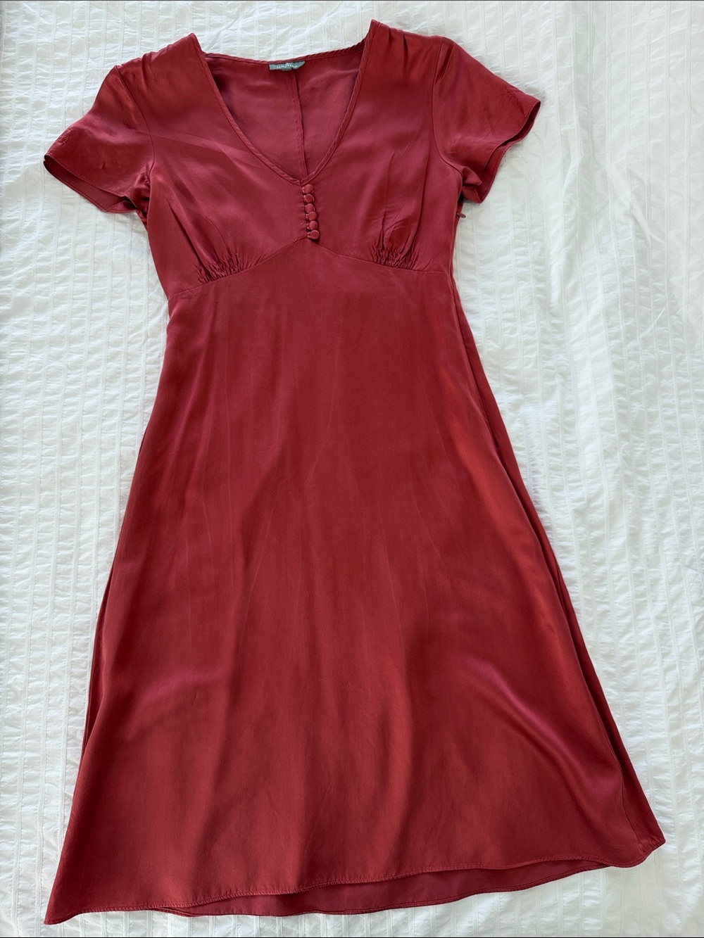 Naf Naf satin burnt orange dress